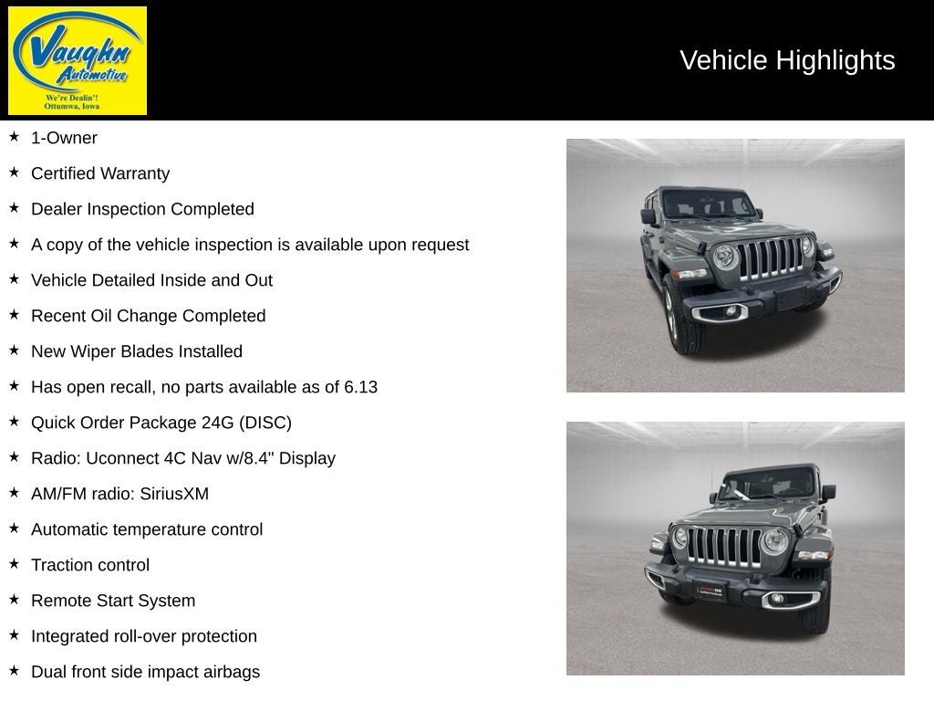 2022 Jeep Wrangler — side profile view