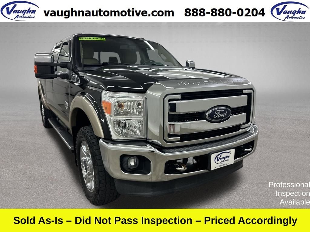 2012 Ford F-350SD Lariat in Oxford White — front three-quarter view