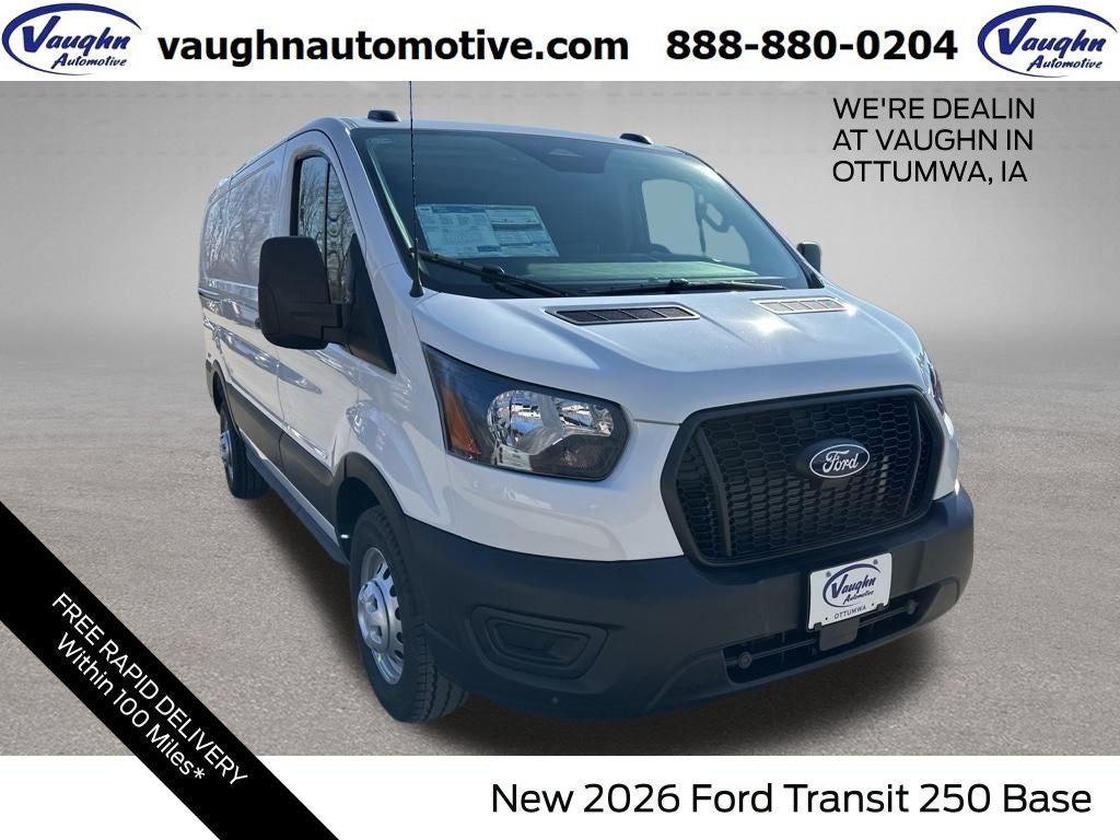 2026 Ford Transit-250 Base in Oxford White — front three-quarter view