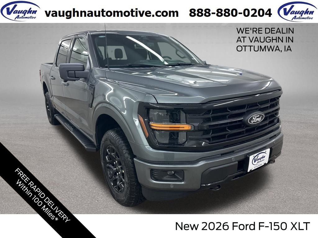 2026 Ford F-150 XLT in Carbonized Gray Metallic — front three-quarter view