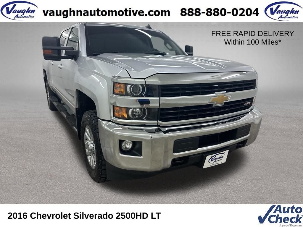 2016 Chevrolet Silverado 2500HD LT in Silver Ice Metallic — front three-quarter view