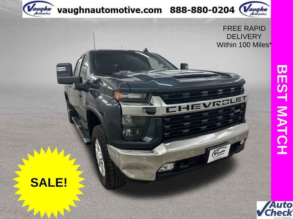 2020 Chevrolet Silverado 2500HD LT in Shadow Gray Metallic — front three-quarter view
