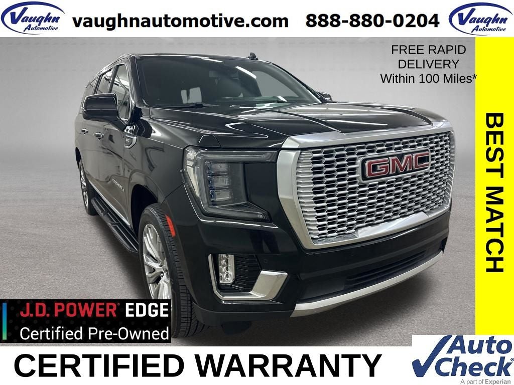 2023 GMC Yukon XL Denali in Onyx Black — front three-quarter view