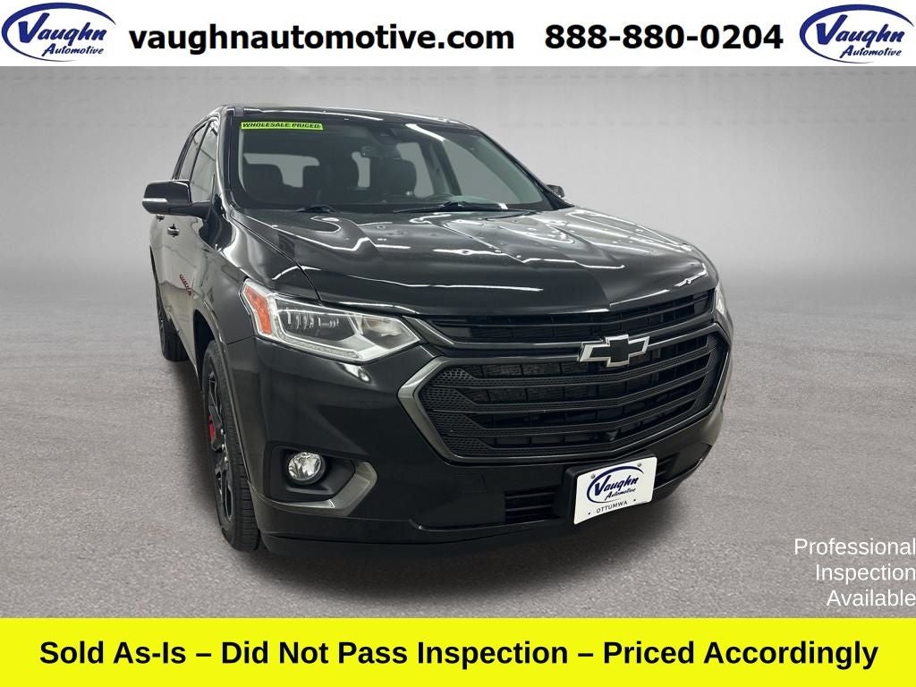 2021 Chevrolet Traverse Premier in Mosaic Black Metallic — front three-quarter view