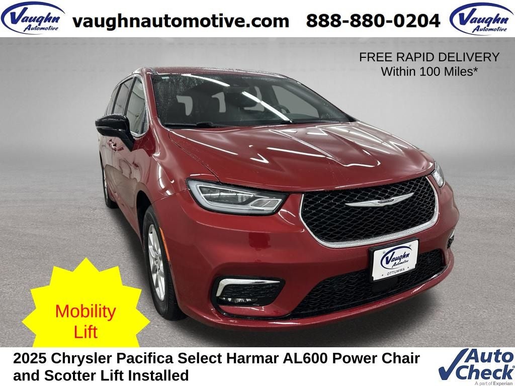 2025 Chrysler Pacifica Select in Red Hot Pearlcoat — front three-quarter view