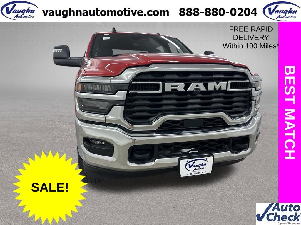 2026 RAM 2500 Big Horn in Flame Red Clearcoat — front three-quarter view