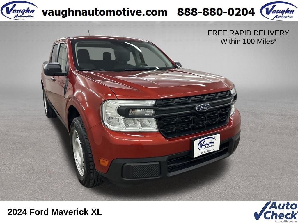 2024 Ford Maverick XL in Chili Pepper Red — front three-quarter view