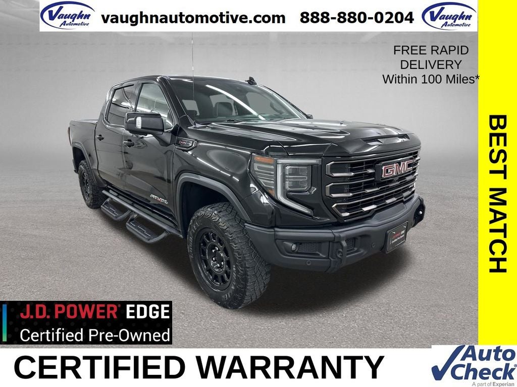 2023 GMC Sierra 1500 AT4X in Onyx Black — front three-quarter view