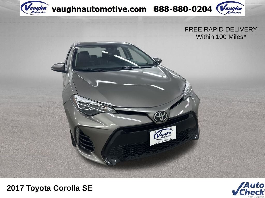 2017 Toyota Corolla SE in Falcon Gray Metallic — front three-quarter view