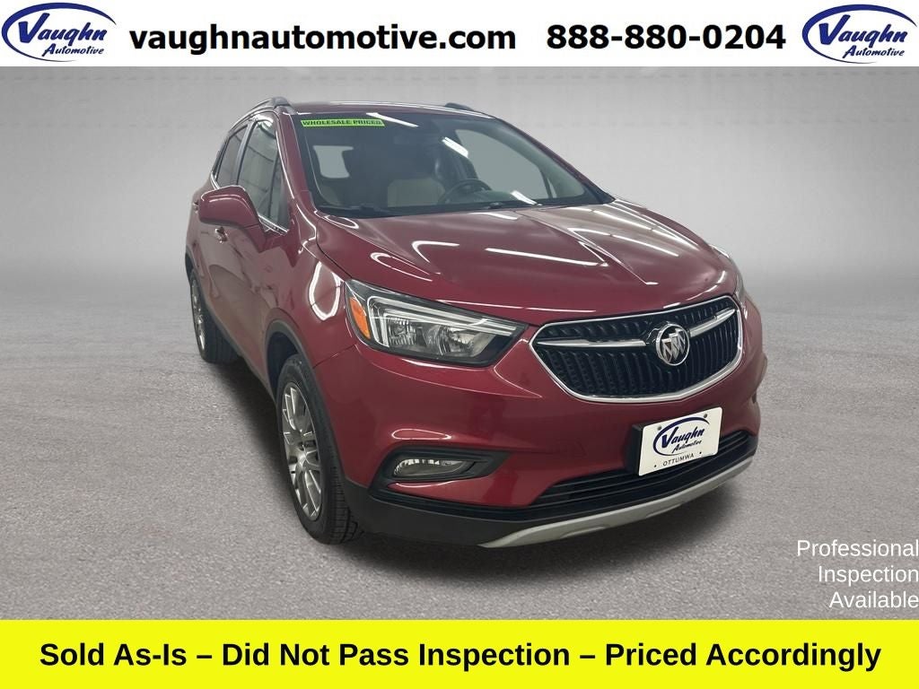 2020 Buick Encore Sport Touring in Winterberry Red Metallic — front three-quarter view